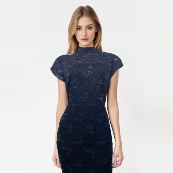 Precis Petite Black Sequin Bodycon Glam Dress Size 10 - Picture 2 of 13